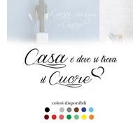 Adesivo da parete "Casa è dove si trova il Cuore" - Adesivo murale in vinile