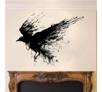 Adesivo da parete con animale della giungla naturale, corvo, uccelli, per cameretta dei bambini, soggiorno, sala giochi, decorazione da parete per camera da letto.