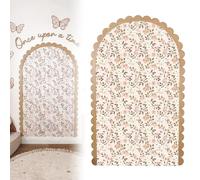 Adesivo da parete con arco floreale, 80 x 150 cm, autoadesivo, impermeabile, decorazione per cameretta dei bambini, soggiorno, camera da letto