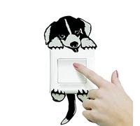 Adesivo da parete con cane adesivo murale rimovibile decorazione per interruttore della luce camera da letto soggiorno ecologico e pratico design pratico