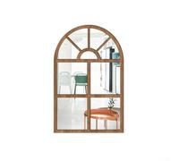 Adesivo da parete con design semicircolare unico, specchio acrilico per lo styling della casa (legno)