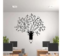 Adesivo da parete con formula matematica per ufficio, matita, zio, lettera di apprendimento, adesivo decorativo in vinile per l'istruzione universitaria