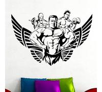 Adesivo da parete con motivo uomo muscoloso per camera da letto dei ragazzi, decorazione da parete in vinile, rimovibile, accessori autoadesivi, poster 30 x 20 cm