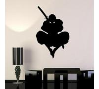 Adesivo da parete con sagoma di samurai, guerriero giapponese, spada, assassino, ninja, adesivi in vinile per finestre, cameretta dei bambini, decorazione per la casa, 42 x 65 cm