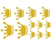 Adesivo da parete corone Set da 5 adesivi, effetto metallizzato oro, 30 x 20cm