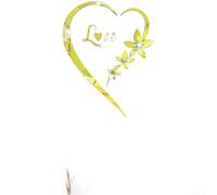 Adesivo da parete decorativo a forma di cuore, in acrilico, a specchio, per camera da letto e soggiorno, con retro autoadesivo (oro)