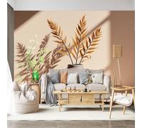 Adesivo da parete di dimensioni personalizzate, autoadesivo, rimovibile, in tessuto, pianta essiccata, silhouette, ombra, autunno, decorazione per la casa, grande adesivo da parete per soggiorno