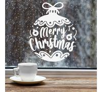 Adesivo Da Parete Finestra MERRY CHRISTMAS In Vinile Decorazione Natalizia
