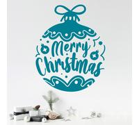 Adesivo Da Parete Finestra MERRY CHRISTMAS In Vinile Decorazione Natalizia