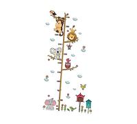 Adesivo Da Parete Grafico Di Crescita Animali Misurazione Decorazione Cameretta Ragazzo Ragazza Rimovibile Adesivi Murali