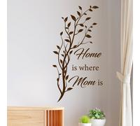 Adesivo da Parete "Home is where Mom is" |WS2664| Decorazione Murale con Frase