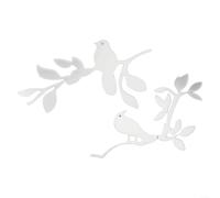 Adesivo da parete in acrilico a specchio con uccello, adesivo leggero rimovibile con effetto riflettente per decorare camera da letto, soggiorno e altri spazi, elegante arte murale per arredamento