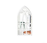 Adesivo da parete in acrilico con cornice in legno decorativo, per migliorare lo stile della stanza, colore: bianco