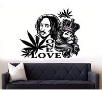 Adesivo Da Parete In Vinile Bob Marley Lion Reggae Music Wall Art Murale Poster Rimovibile Decorazione Artistica Per La Casa 69 * 57C M