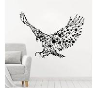Adesivo da parete in vinile con aquila che vola, grande uccello, decorazione artistica, decorazione per la casa, soggiorno, camera da letto, murale artistico 78x56 cm