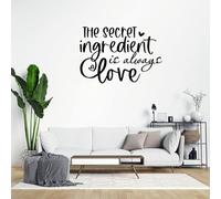 Adesivo da parete in vinile con citazione "The Secret Ingredient is Always Love", per camera da letto, soggiorno, ufficio, 45,7 cm