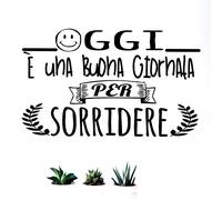 Adesivo da parete in vinile con frase in italiano "OGGI E UNA" adesivi murali frasi in italiano citazione, decorazione da parete, Wall Stickers, Art Sticker Decal Mural DC-18033