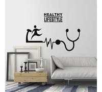 Adesivo da parete in vinile con frase motivazionale, per allenamento cardio, creativo, per camera da letto, palestra, decorazione per interni, 74 x 105 cm