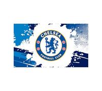 Adesivo da parete in vinile con licenza ufficiale Chelsea FC - Grande (130 cm (larghezza) x 80 cm (altezza) - stemma a colori su schizzo grafico