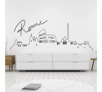 Adesivo da parete in vinile con lo skyline di Roma, rimovibile, per soggiorno, camera da letto o ufficio, per creare un'atmosfera urbana moderna, 40 x 115 cm