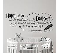 Adesivo da parete in vinile con scritta "New Happiness Can Be Found" per camera dei bambini, decorazione per camera dei bambini, motivo: albus, calma