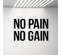 Adesivo da parete in vinile con scritta "No Pain No Gain", per camera da letto, uomo, stanza della grotta, palestra, citazione motivazionale, adesivo da parete, 88 x 57 cm