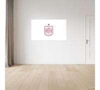 Adesivo da parete in vinile della Royal Spanish Football Federation (RFEF), misura piccola, 65 cm (larghezza) x 40 cm (altezza), colore: rosso