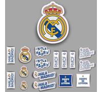 Adesivo da parete in vinile, motivo Real Madrid, misura media (70 x 40 cm), confezione di adesivi con stemma del club