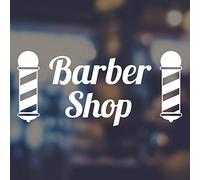 Adesivo da parete in vinile per barbiere decorazione da parete per finestre decorazione da salone e sala da parrucchiere decorazione adesiva per salone di bellezza insegna fai da te uomo affari design