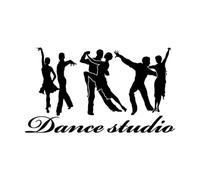 Adesivo da parete in vinile per studio di danza Coppia Passione Ballo da sala Studio di danza Adesivi per finestre Carta da parati per camera da letto di casa Grande - 57x99cm