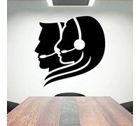Adesivo da parete in vinile per ufficio con scritta "Customer Service", decorazione creativa per interni, motivazionale, buona idea, arte murale, 74 x 74 cm