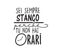 Adesivo da parete in vinile prespaziato mod. Tu non hai orari Cit. Ultimo - Adesivi Murali Musica- Kamiustore (NERO)