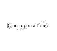 Adesivo da parete Once Upon a Time per cameretta dei bambini, citazione sull'immaginazione, finta, travestimento, area libreria, decorazione per cameretta dei bambini, piccolo - 13x56 cm
