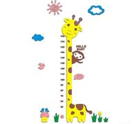 Adesivo da parete per cameretta dei bambini con grafico dell'altezza della giraffa e scimmia, costruzione in acrilico per una decorazione durevole e funzionale