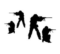 Adesivo da parete per soldato per la camera da letto dei ragazzi silhouette in vinile soldato dell'esercito parete murale per il soggiorno arte decorativa