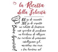 Adesivo da parete Ricetta felicità 47x67 cm Multicolore