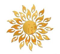 Adesivo da parete rimovibile in acrilico riflettente con girasole per spazio abitativo (oro)