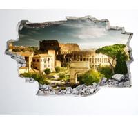 ADESIVO DA PARETE ROMA 3D LOOK - BEDROOM LOUNGE COLOSSEO CITTÀ DECALCOMANIA DA PARETE Z30