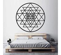 Adesivo Da Parete Sri Yantra Modello Adesivo Da Parete In Vinile Geometria Sacra Decalcomania Rimovibile Salone Soggiorno Camera Da Letto Decorazione 57X57Cm