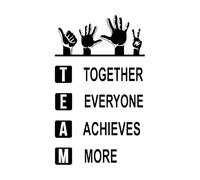 Adesivo da parete Team Work, in vinile, per soggiorno, rimovibile, per ufficio, decorazione da parete della cultura aziendale, poster, piccolo - 25x42cm