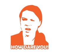 Adesivo da taglio in vinile How Dare You? Greta sticker decal autocollant (arancione)