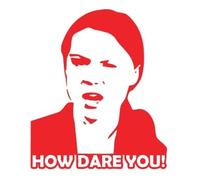 Adesivo da taglio in vinile How Dare You? Greta sticker decal autocollant (rosso)