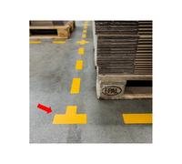 Durable 170004 - Segnaletica da Pavimento Forma a T, Confezione da 10 Pezzi, Giallo
