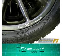 Adesivo Decal Cerchio Ruota Per Adattarsi OZ Racing Curvo Dalla Fondo Di x4 Set