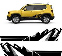Adesivo Decalcomania compatibile Con JEEP RENEGADE TRAILHAWK WRANGLER Adesivi laterali in Vinile ROSSO