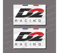 Adesivo decalcomania D2 racing logo lucido resistente alle intemperie