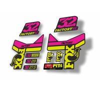 Adesivo decalcomania fabbrica sospensione forcella FOX 32 step cast SC rosa lime