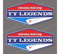 adesivo decalcomania honda racing TT legends logo lucido resistente alle inte...