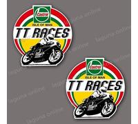 adesivo decalcomania isola di man castrol logo lucido resistente alle intemperie