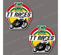 adesivo decalcomania isola di man castrol logo lucido resistente alle intemperie
